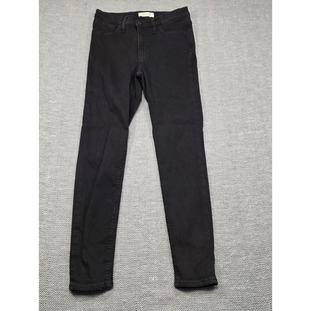 Madewell Roadtripper High Rise Skinny Jeans Black Denim Size 28